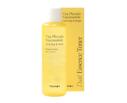Осветляющий тонер-эссенция с физалисом Trimay Vita Physalis Niacinamide Dark Stop & Bright Dual Essence Toner, 200 мл