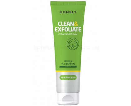 Пенка для умывания с AHA, BHA, PHA кислотами - Cleansing foam clean&exfoliate, 120мл