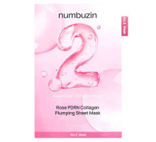 Увлажняющая тканевая маска с ПДРН и коллагеном numbuzin No.2 Rose PDRN Collagen Plumping Sheet Mask