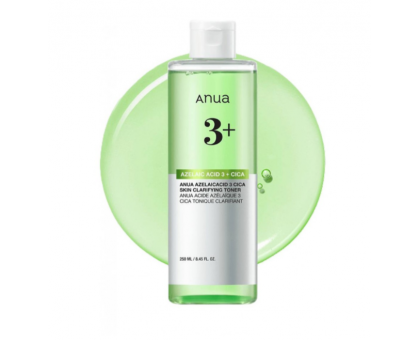 Тонер с азелаиновой кислотой и центеллой ANUA Azelaic Acid 3 Cica Skin Clarifying Toner 250 мл