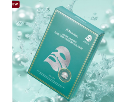 Маска тканевая фольгированная для сияния JMsolution Marine Luminous Pearl Deep Moisture Foil Mask
