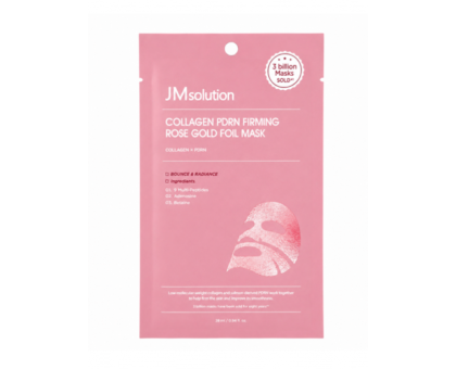 Тканевая маска с PDRN и розой JMSolution Collagen PDRN Firmihg Rose Gold Foil Mask