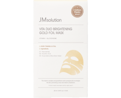 Осветляющая фольгированная маска JMSolution Vita Duo Brightening Gold Foil Mask