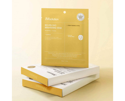 Гидрогелевая маска с высоким содержанием витаминов для сияния кожи JM SOLUTION BIO-VITA DUO BRIGHTENING MASK