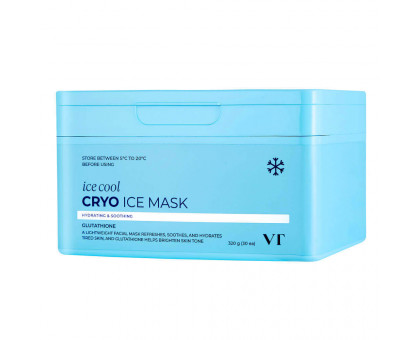 Набор охлаждающих тканевых масок с глутатионом VT Cosmetics Cryo Ice Mask, 30 шт