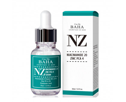 Укрепляющая сыворотка для сужения пор Cos De BAHA Niacinamide 20% Zinc 4% Pore Reducer, 30 мл