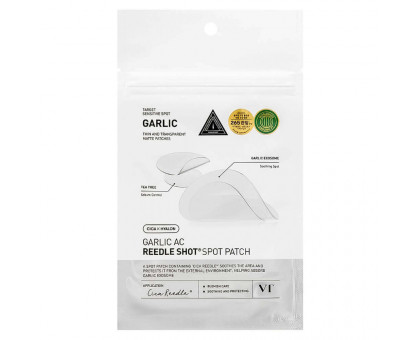 Патчи от постакне с микроиглами и чесноком VT Cosmetics Garlic AC Reedle Shot Spot Patch 48 шт