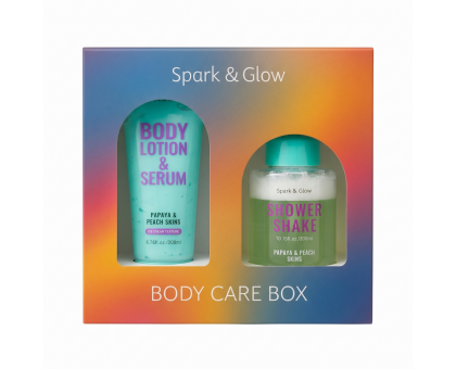 Набор подарочный для тела с ароматом папайи и персика, Spark'&Glow 2 предмета