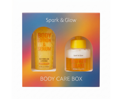 Набор подарочный для тела с ароматом арбуза и манго, Spark'&Glow 2 предмета
