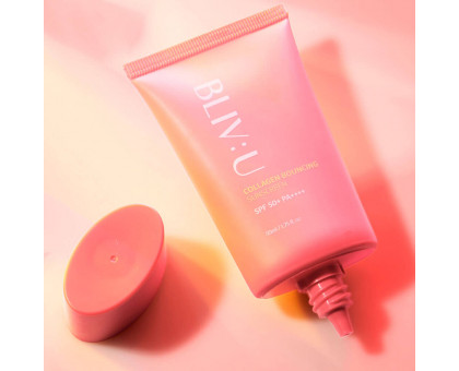 Коллагеновый солнцезащитный крем с пептидами BLIV:U Collagen Bouncing Sunscreen SPF50+PA++++, 50 мл