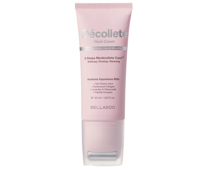 Разглаживающий массажный крем для шеи и декольте c роликом Bellasoo Decollete Neck Cream 50 мл
