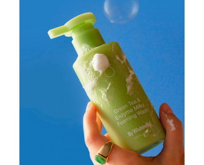 Энзимное средство для умывания с зелёным чаем By Wishtrend Green Tea & Enzyme Milky Foaming Wash 140 мл