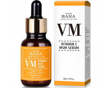 Сыворотка с витамином C от пигментации Cos De Baha Vitamin C MSM Serum VM, 30мл