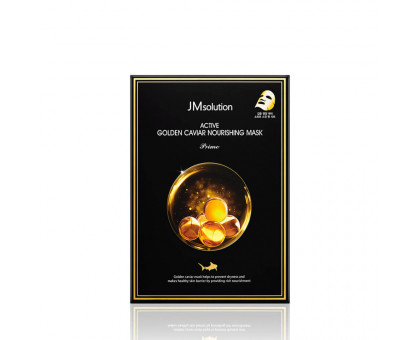Ультратонкая тканевая маска с золотом и икрой JMsolution Active Golden Caviar Nourishing Mask Prime