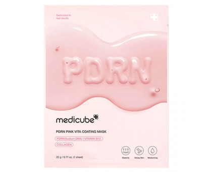 Тканевая маска с PDRN и коллагеном для сияния кожи medicube PDRN Pink Vita Coating Mask
