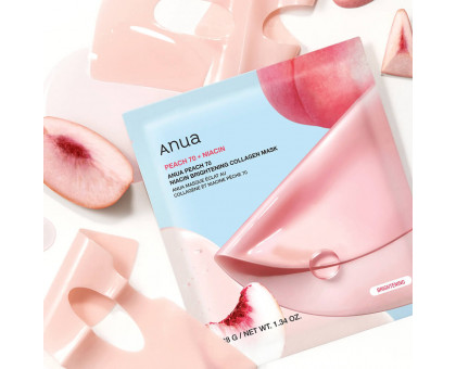 Осветляющая гидрогелевая маска с персиком Anua Peach 70 Niacin Brightening Collagen Mask