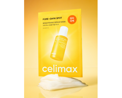 Ампульная тканевая маска для ровного тона кожи Celimax Pore+Dark Spot Brightening Serum Mask
